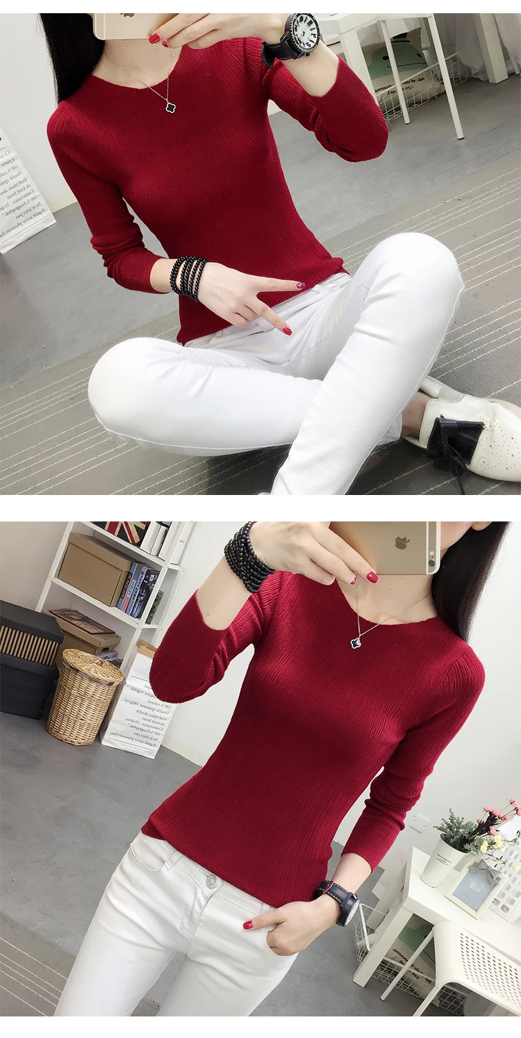 OHCLOTHINGnew style2019, короткий рукав, хлопок, круглый вырез, свитер, Женский рукав, голова, рукав, рубашка, пять, Одноцветный, плотный свитер, тонкий, ремонт