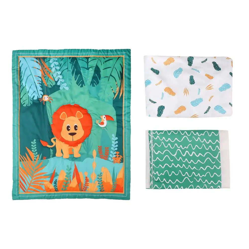 

New Children Cartoon Lion Baby Bedding Set Animal Duvet Cover Character Princess Children Family Set Single Bed