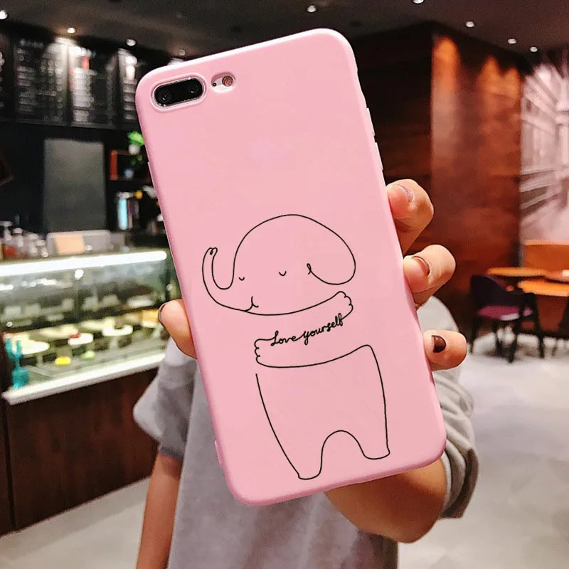 Роскошный чехол с изображением медведя слона для iPhone 11 XR X Xs Max 8 7 6 Plus 6S силиконовый