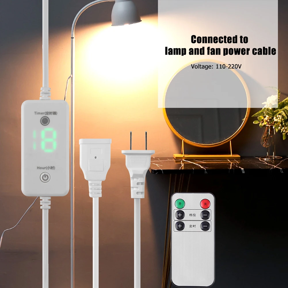

Professional Power Plug Cable Extension Toggle Charger with Remote Timer for Lamp Fan Power Cable Connector Tools