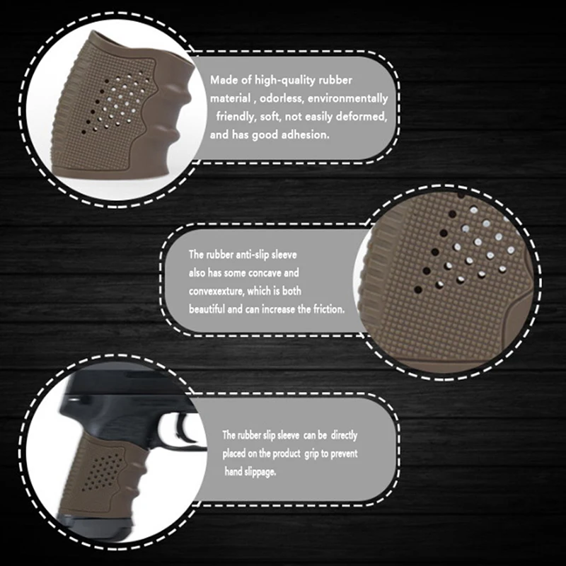 Аксессуары для охотничьего черного пистолета тактическая противоскользящая