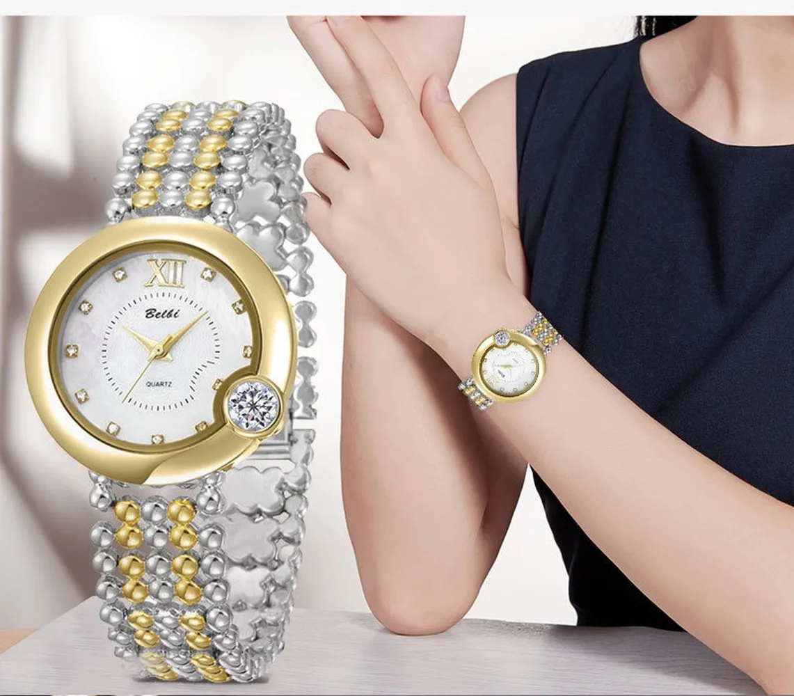 Женские Водонепроницаемые кварцевые часы Anke Store золотистые с сетчатым браслетом