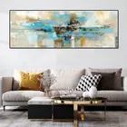 Синяя искусственная креативная большая настенная искусственная настенная декоративная картина для гостиной, домашний декор