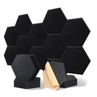 18 pack acoustic panel hexagon sound insulation foam wall panels self adhesive acoustic panelfor recording studioetc