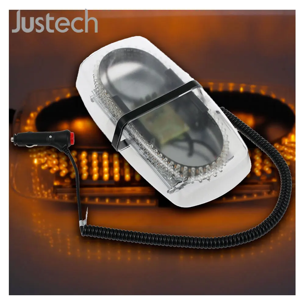 

Justech 240 LED Emergency Warning Strobe Light Magnetic Emergency Bar Car Light For All Vehicles with 12V DC Cigarette Adapter