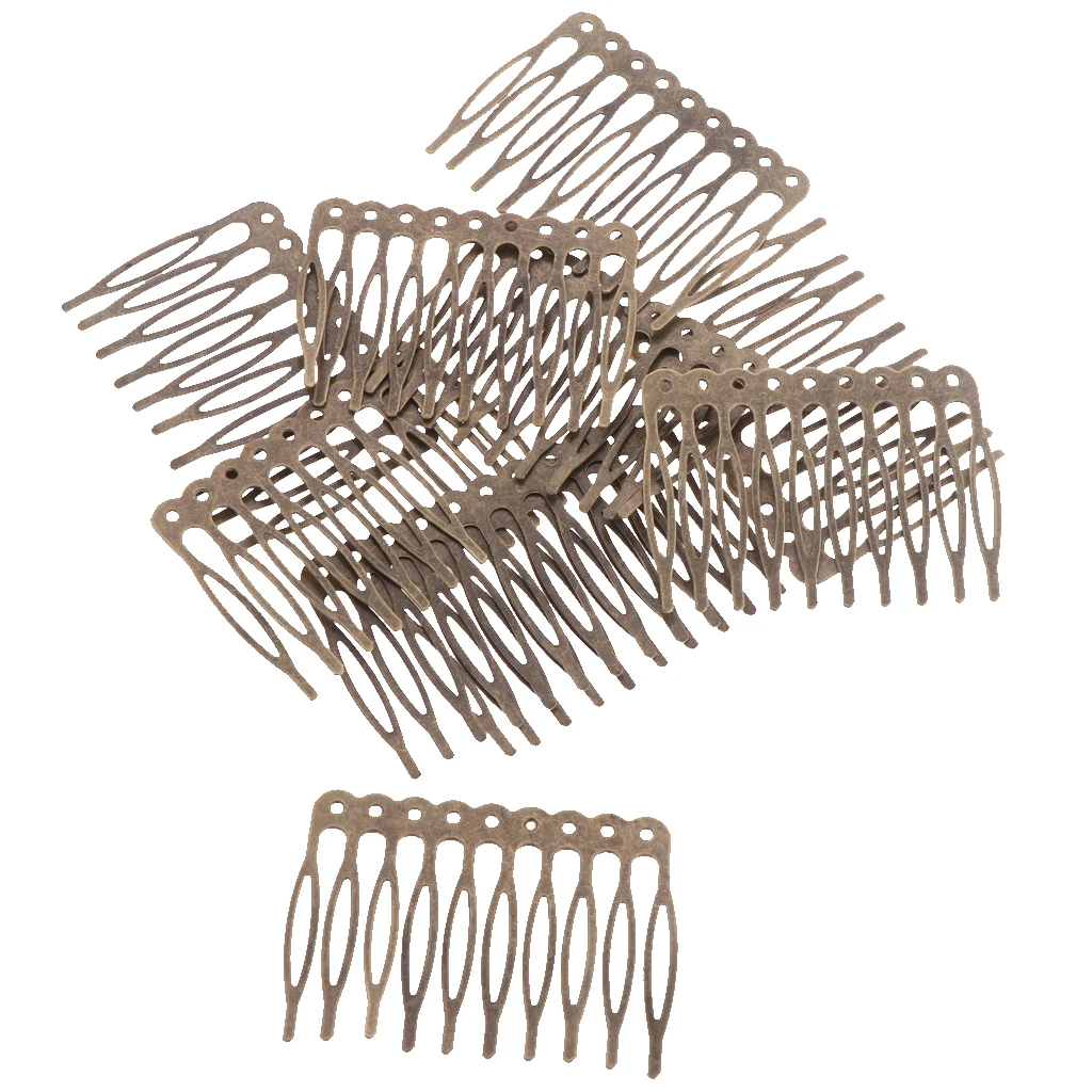 20 штук пустая металлическая расческа для волос невесты аксессуары DIY Ретро
