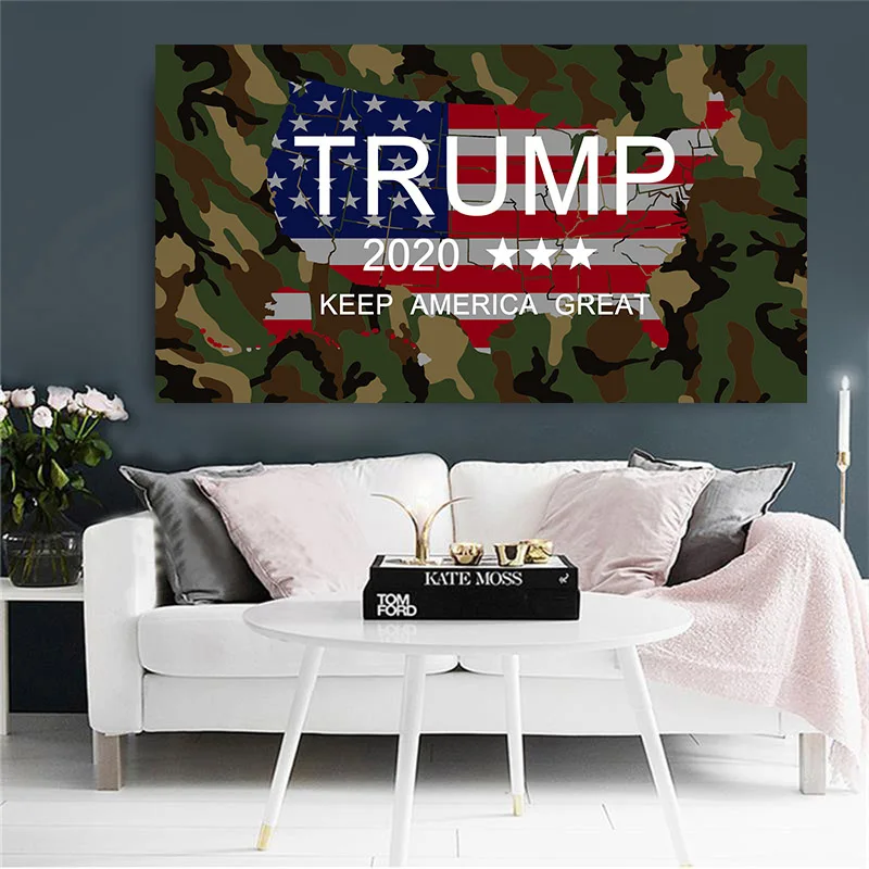 Постер с американским Президентом Трампом Картина на холсте настенный