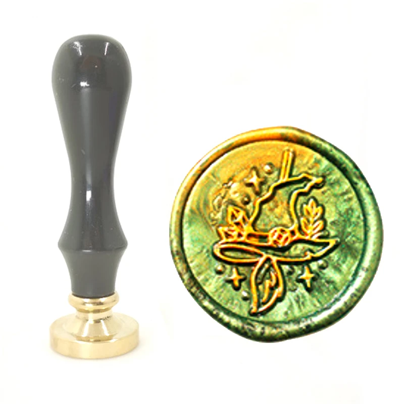 Cap Magic wizard Wax Stamp Exquisite Paint BLACK handle Ancient Seal Retro Personalized High Quality | Дом и сад