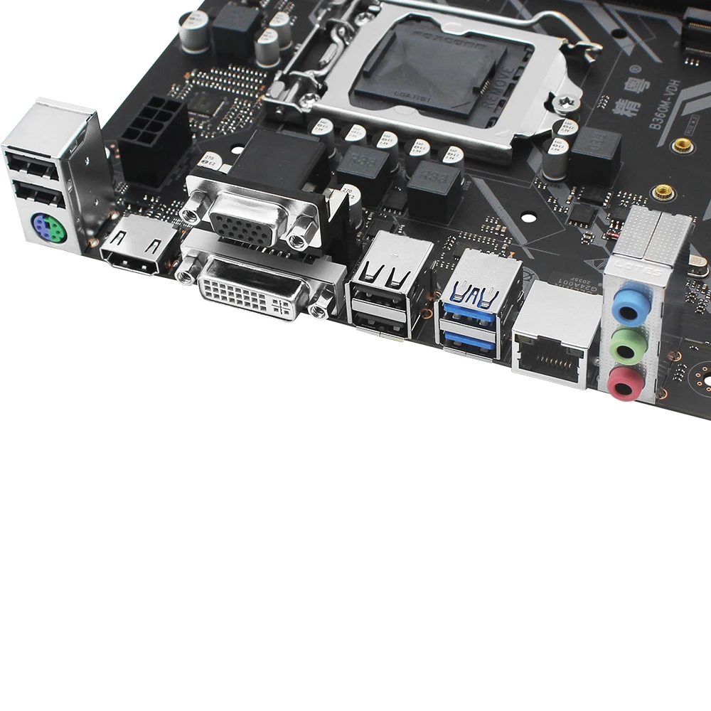 Günstig JGINYUE B360 Motherboard LGA 1151 Set Kit Mit Intel Core I3-9100F Prozessor 16GB 2*8G DDR4 Speicher M.2 NVME M-ATX B360M-VDH