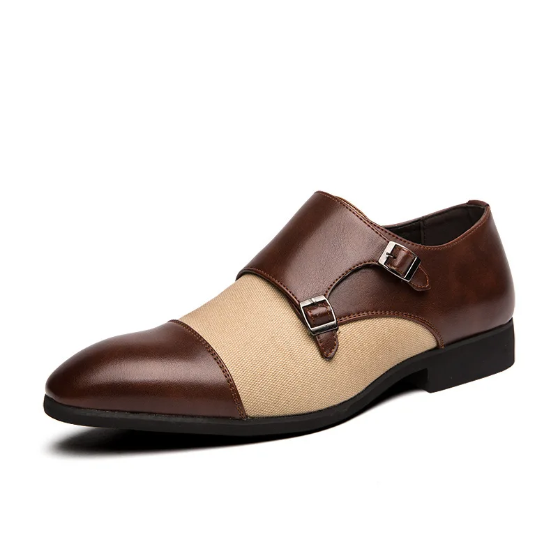 

Men Pu Leather Fashion Shoes Slip on Casual Shoes Men's Dress Shoes Brogue Shoes Spring Ankle Boots Vintage Classic Male Casual