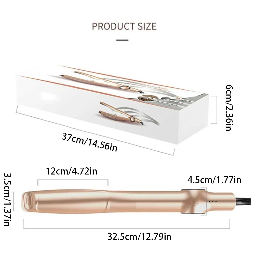 

2in1 Heating Hair Straightener Iron Ceramic Hair Curler Tools Flat Hair Curling Rollers Iron Long Short Hair Styling Tools
