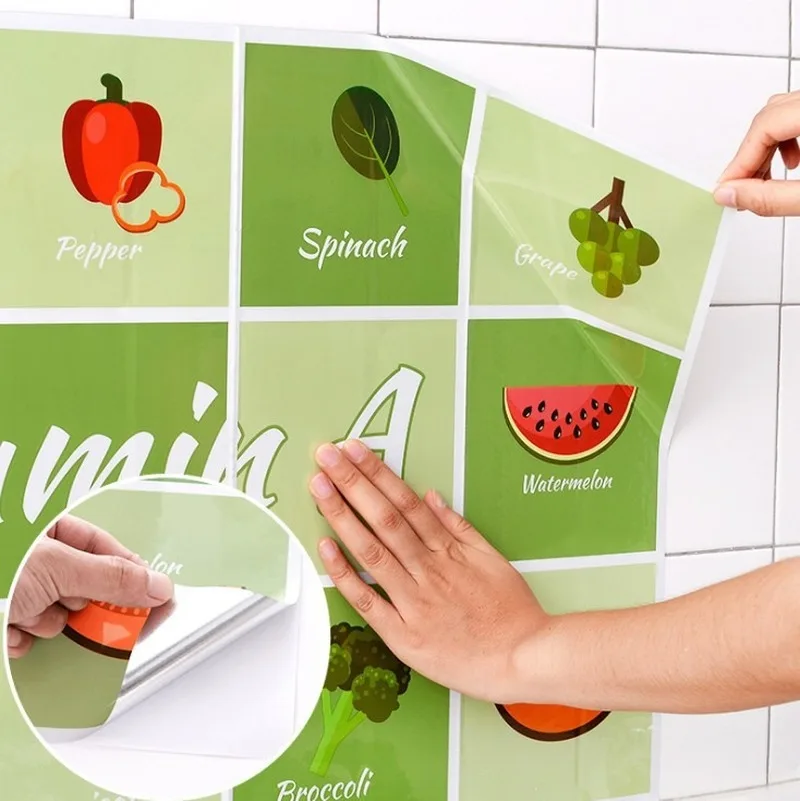 

Stickers kitchen hood heat resistant stickers kitchen stickers oil proof stickers waterproof tiles stickers self adhesive