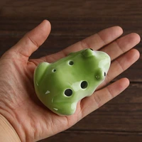 6 holes frog ocarina creative colored glaze handmade cartoon animals shape smooth surface souvenir orff musical instrument new