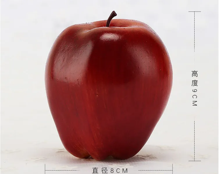 Реалистичный стиль имитация яблока декоративный пластиковый искусственный