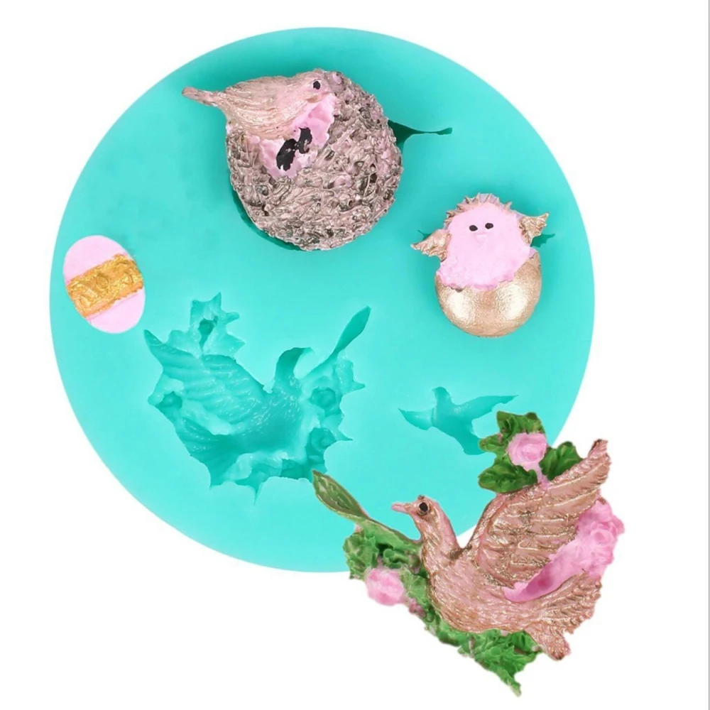 Силиконовая форма для шоколада в виде птичьего гнезда и яйца |