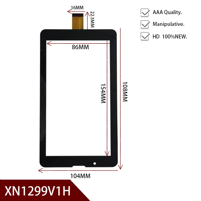 

Оригинальный черный 7 дюймов для планшета XN1299V1H емкостный сенсорный экран панель дигитайзер стекло Замена Бесплатная доставка