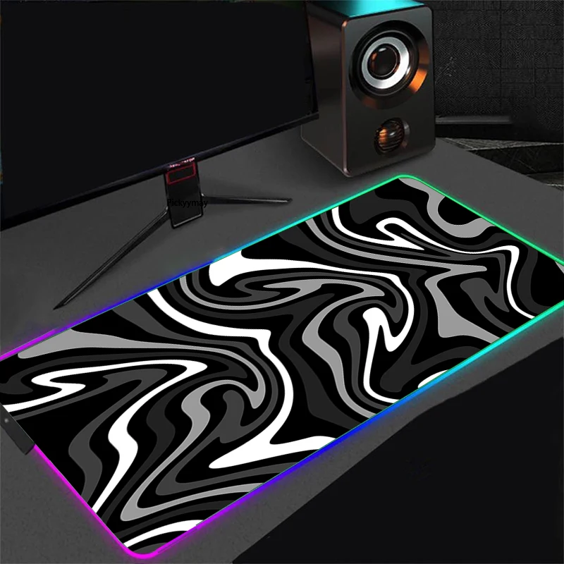 

Strata Liquid RGB Gaming Mouse Pad Mousepad Mause Pad Art Carpet LED Backlit Mouse Mat Gamer Deskmat Large PC Gamer Accessories