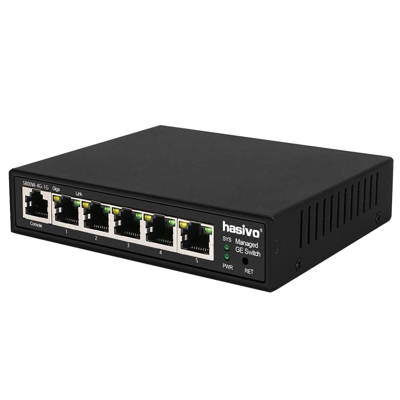 Коммутатор Ethernet с 5 портами 10/100/1000 Мбит/с PoE/no PoE управляемый коммутатор IGMP VLAN