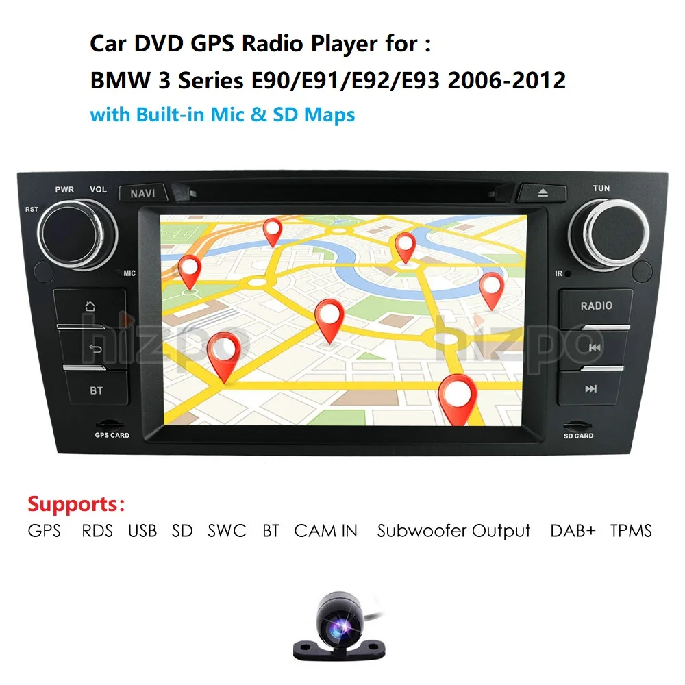 Авторадио 2din gps головное устройство для BMW 3 серии E90/E91/E92/E93 автомобильный dvd плеер