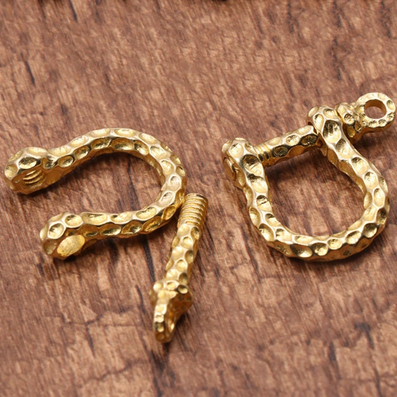 23 мм ширина Твердый латунный роскошный тисненый D зажим для кольца