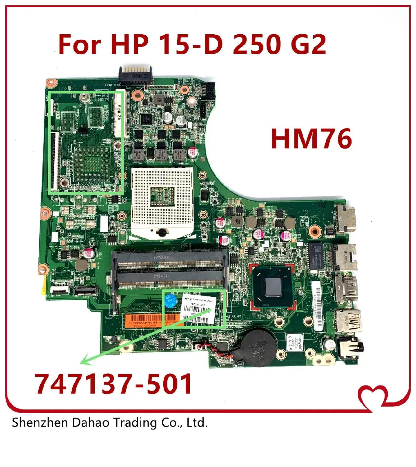

747137-001 747137-601 747137-501 For HP 15-D 250 G2 Laptop Motherboard HM76 DDR3 fully tested ok