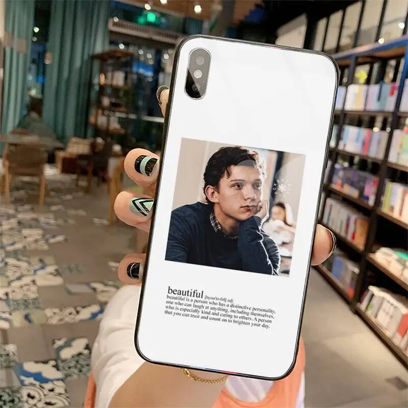 

TOM HOLLAND America actor funda cover coque Phone Case Tempered glass For iphone 5C 6 6S 7 8 plus X XS XR 11 PRO MAX