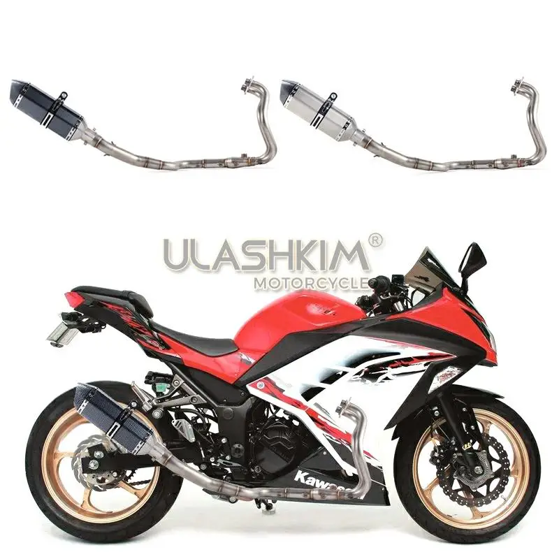 Мотоцикл Полная выхлопная система без шнуровки для kawasaki Ninja 250 250R 300 Ninja250 ninja300