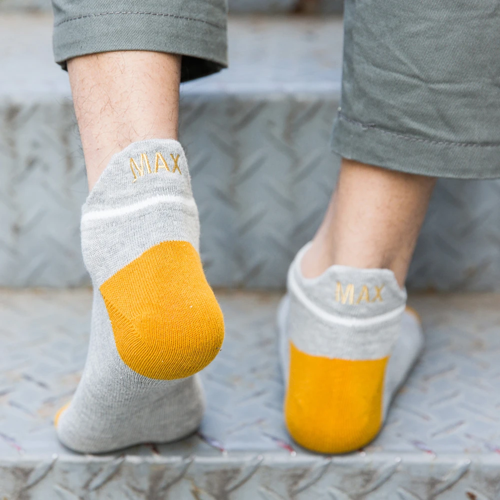 Цветные носки по щиколотку мужские модные спортивные хлопковые с рисунками 1