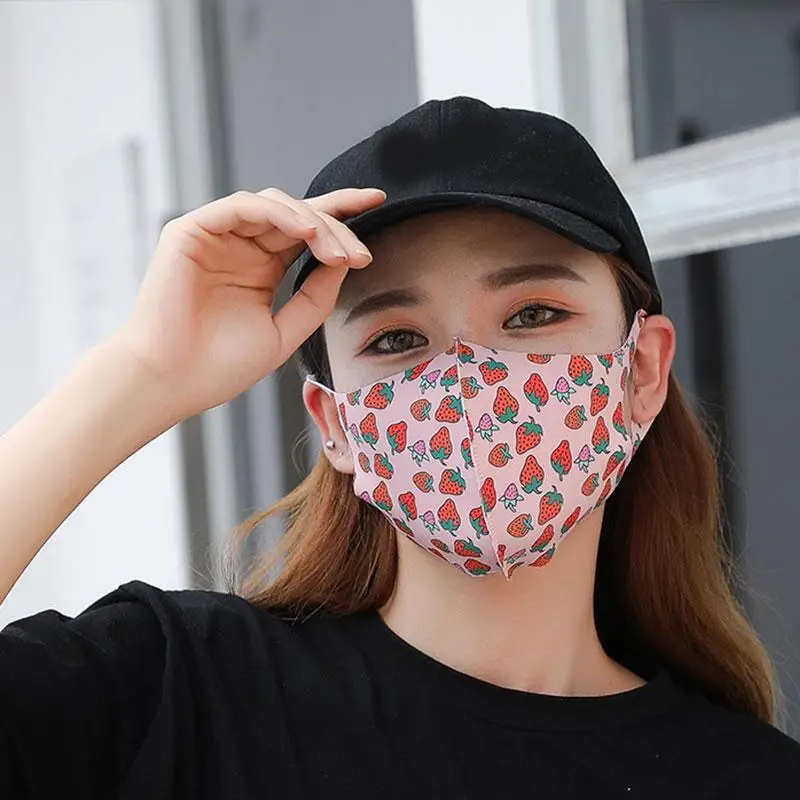 8 шт./компл. многоразовая маска для рта летняя Солнцезащитная лица Ветрозащитная
