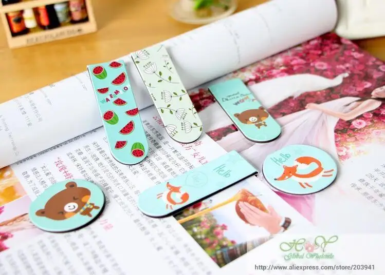 2 шт. упак. в партии мультяшный анимальный 5 серия магнитный мини Закладка Сова