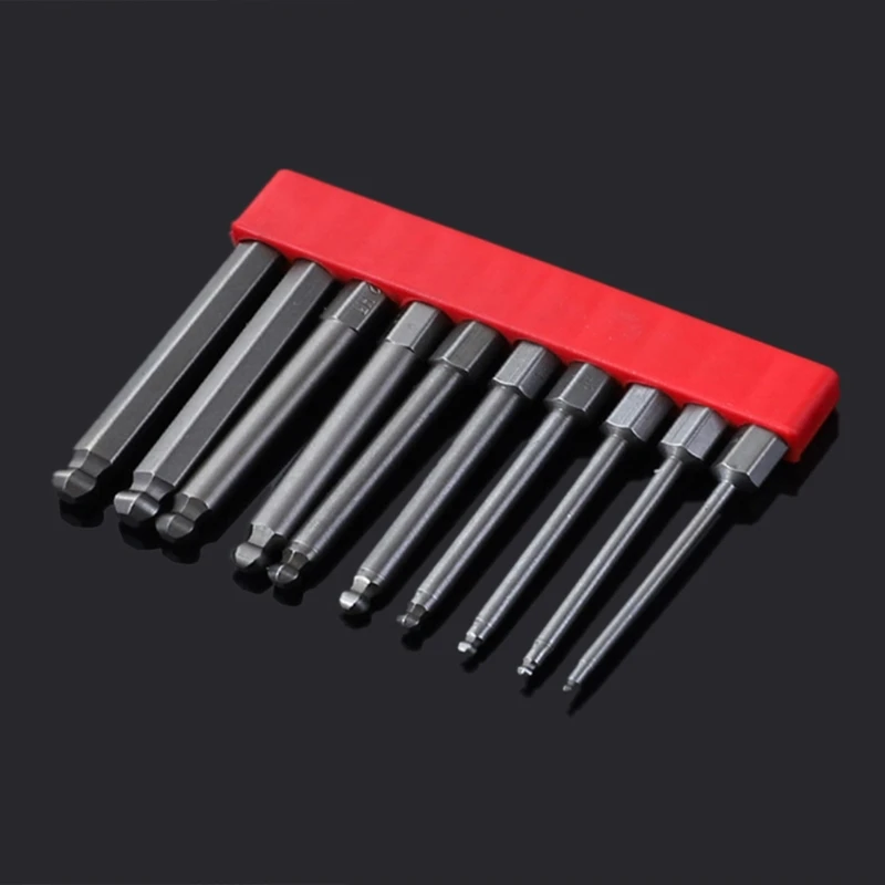 

S2 Alloy Steel Hexagon Socket Ball Head and Flat Head Electric Screwdriver Bit Set Hand Tool Set Dropshipping