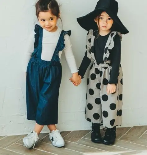 Комбинезон детский с широкими штанинами и рюшами|Полукомбинезоны| |