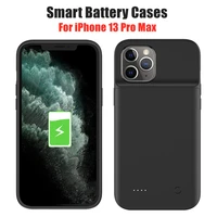 power bank cover for iphone 13 pro max 13 pro 13 mini battery charger cases soft silicone shockproof powerbank charging case