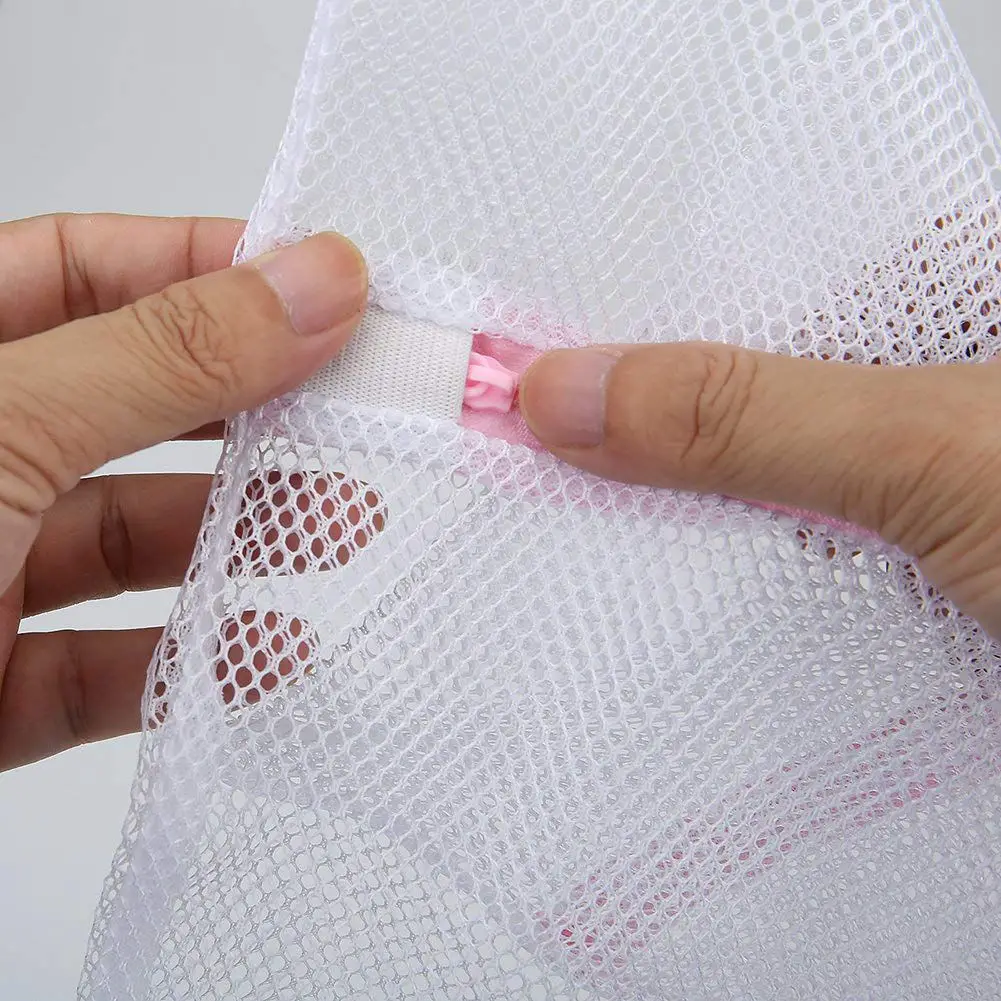 Большая Сетчатая Сумка для стирки набор из 4 прочных мешков грубой сетки с