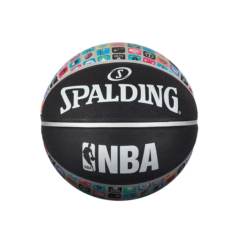 SPALDING оригинальные логотипы команды NBA серии LCON Баскетбол Официальный Размер 7 резиновый материал открытый мужской матч мяч 83-649Y - Цвет: 83-649Y
