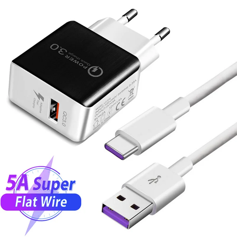 USB Type C кабель для быстрой зарядки Xiaomi 9 9T Pro Redmi K20 Note 7 8 Huawei P30 Mate 30 Pro|Зарядные