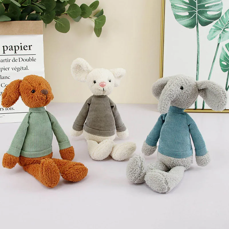Dog Mouse Elephant Yeawnow 30 см Кролик Собака слон мягкие игрушки животные Девочки Мальчики плюшевые куклы для детей подарки на день рождения девочка мальчик игрушка - Цвет: Dog Mouse Elephant