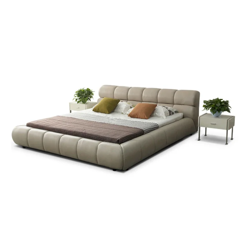 Мебель для спальни KAROIS BA01 кожаная кровать основная маленькой квартиры 1 5 м 8