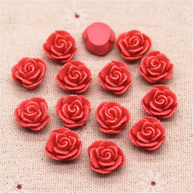 50 шт. 13 мм смешанные цвета винтажный цветок из смолы с плоским основанием Кабошон