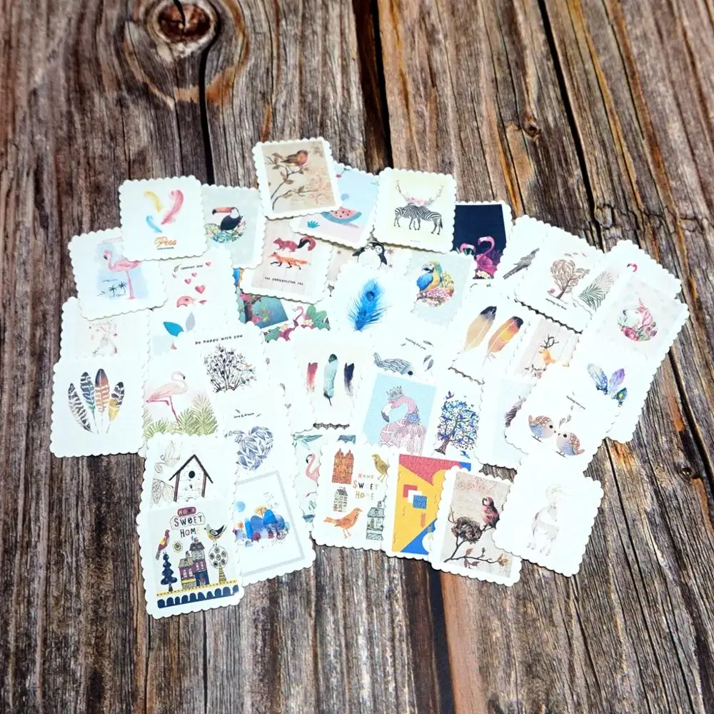 42 шт. милые животные водонепроницаемые наклейки сделай сам дневник декоративные