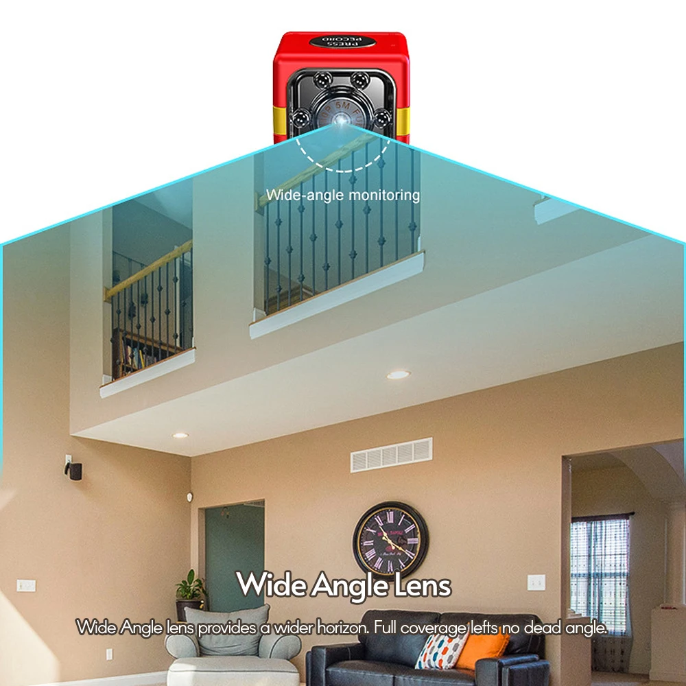 

Security Volg Mini Camera Small 1080P Web Cam with Night Vision Motion Detection for Video Redording Indoor Nanny Photography