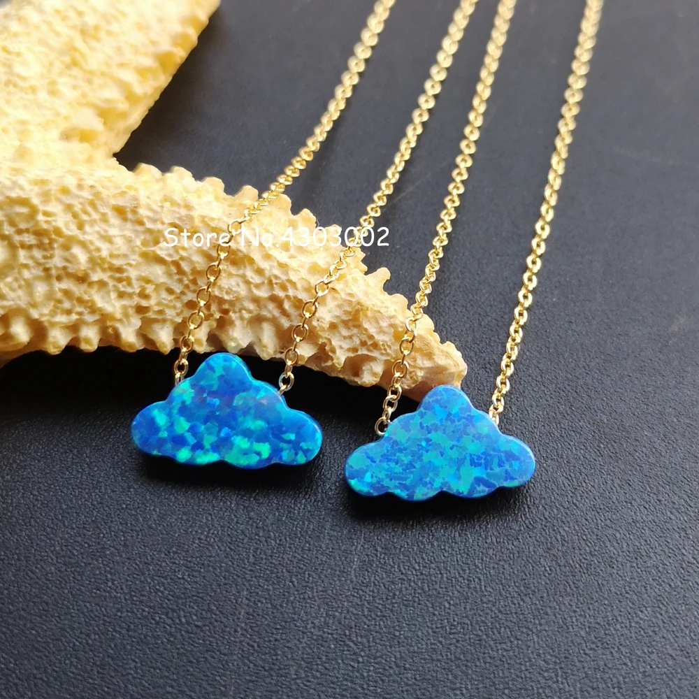 10 шт./лот 7 3 м x 12 мм Ожерелье из стерлингового серебра 925 пробы с облачным опалом