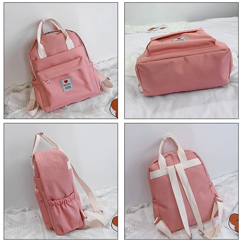 Female Soft Bag Harajuku Backpack Small Fresh Solid Color Fashion College Style Student Outdoor | Багаж и сумки