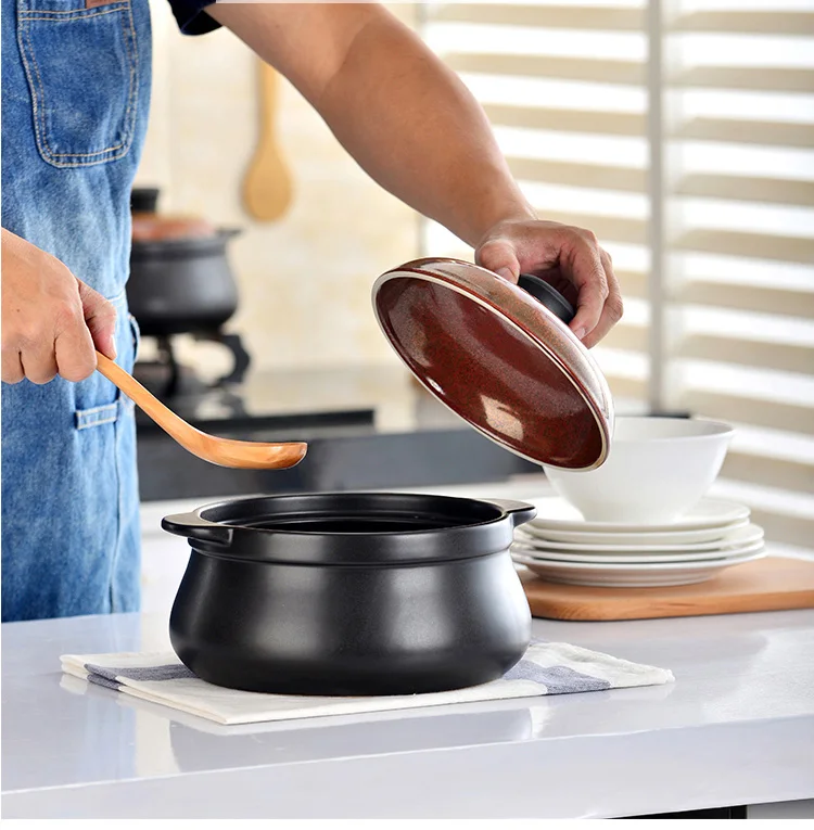

Heat Resistant Ceramic Casserole Soup Pot Household Gas Stove Kitchen Cooking Pots Open Fire Hotpot