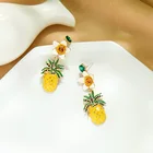 Богемия Новое поступление ананас из кристаллов серьги для женщин ручной работы назначение подарок на свидание Сережка бижутерия аксессуар