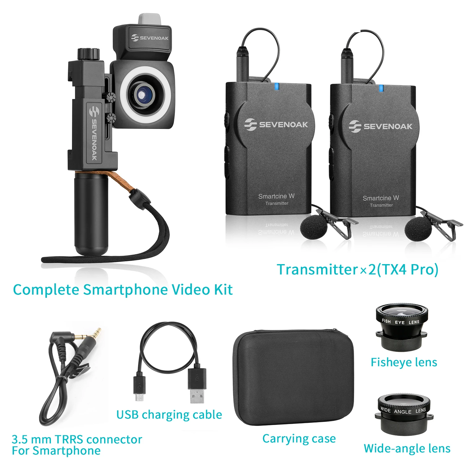 Sevenoak SmartCine W1/W2 полный комплект видео для смартфона с беспроводной микрофонной