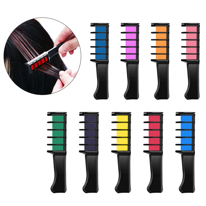 9 цветов s одноразовая Временная красящая палочка Мини краска для волос Расческа