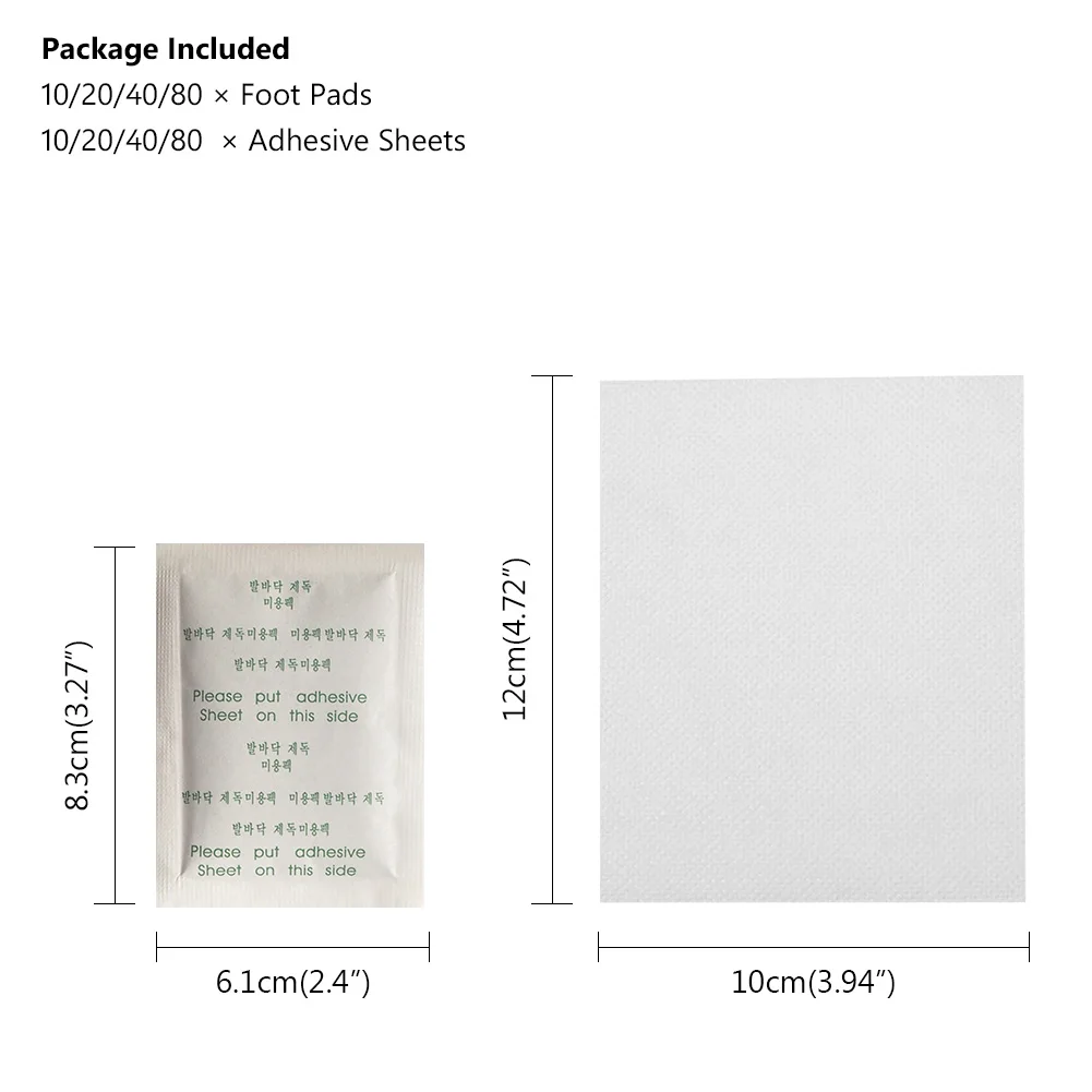 Пластыри для ног из бамбукового уксуса 10/20/40/80 шт. пластыри с адгезивом уход за