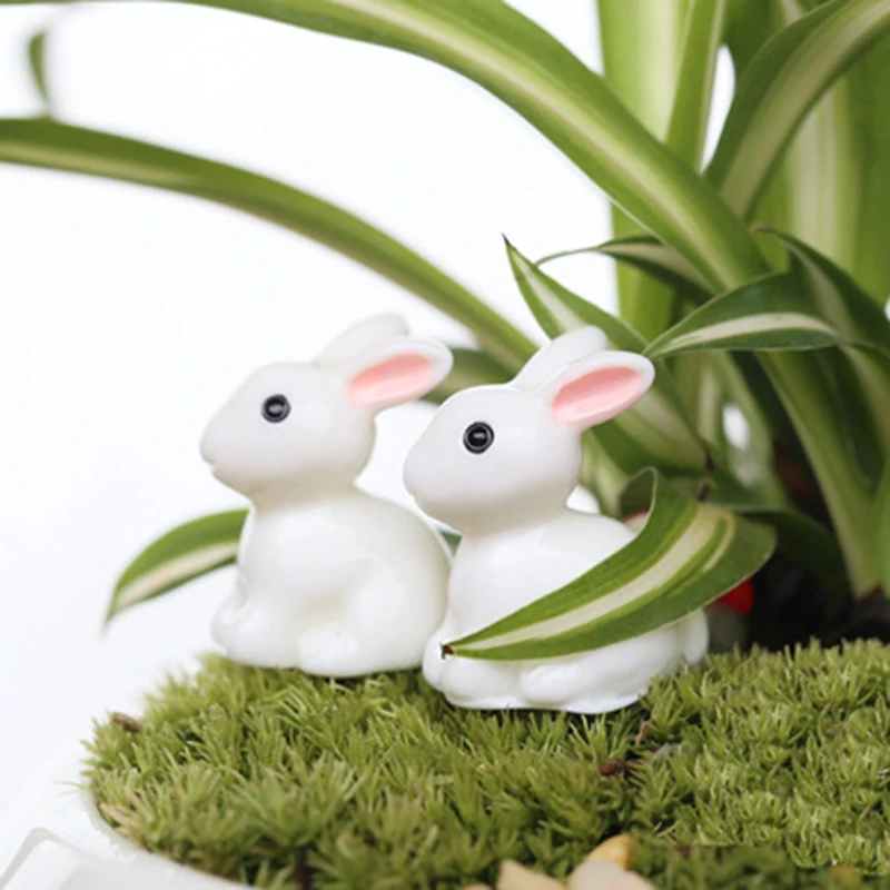 Мини фигурки Пасхальных Кроликов настольные декоративные миниатюрные статуэтки