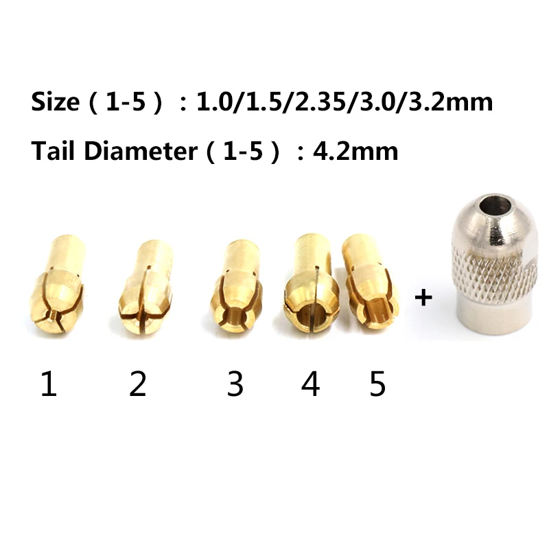 6 шт. зажимы для дрели 0 5-3 2 мм | Инструменты